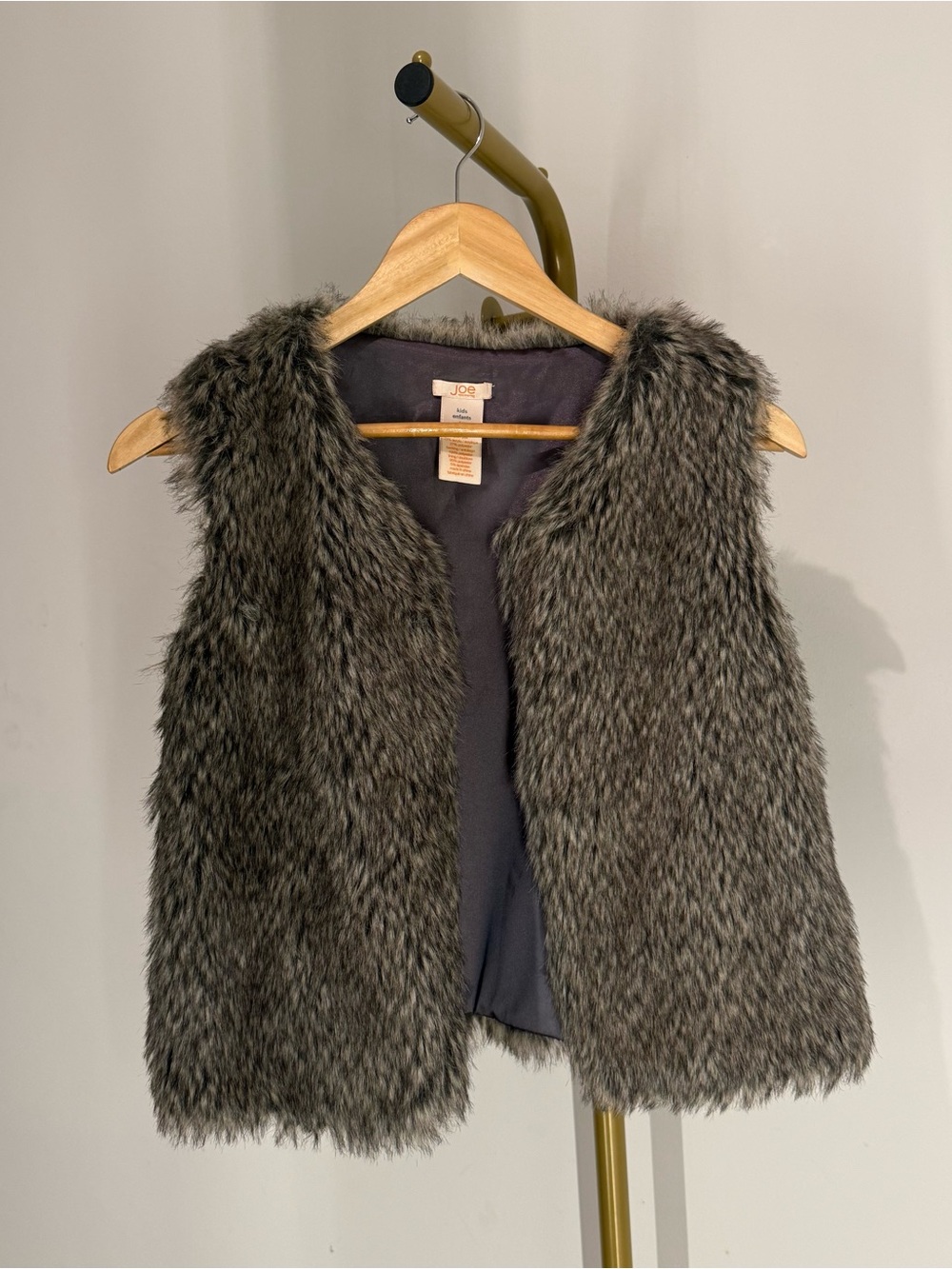 Joe Fresh Gray Faux Fur Vest for Kids